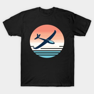 Glider Sailplane Biplane aerial floating soaring T-Shirt